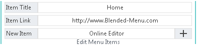 Edit Menu Items