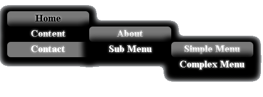 Dark - Menu template layout